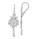 Sterling Silver Cheryl M Rhod-plated Fancy CZ Kidney Wire Earrings