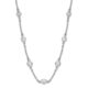 Sterling Silver Cheryl M Rhodium-plated CZ 19 Station Necklace