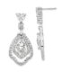Sterling Silver Cheryl M Rhodium-plated Fancy CZ Post Dangle Earrings
