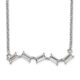 Sterling Silver Cheryl M Rhodium-plated Emerald-cut CZ Bar Necklace