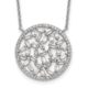 Sterling Silver Cheryl M Rhodium-plated CZ Cluster Circle Necklace
