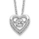 Sterling Silver Cheryl M Rhodium-plated Vibrant CZ Heart Necklace