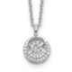 Sterling Silver Cheryl M Rhod-plated Vibrant CZ Circle Necklace