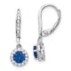 Sterling Silver Cheryl M Rhod-pltd Cr Spinel & CZ Leverback Earrings