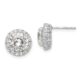 Sterling Silver Cheryl M Rhodium-plated Round CZ Halo Post Earrings