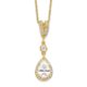 Sterling Silver Cheryl M Gold-plated Teardrop CZ Necklace