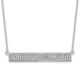 Sterling Silver Cheryl M Rhodium-plated CZ Bar w/ 1.5in ext. Necklace