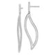 Sterling Silver Cheryl M Rhodium-plated CZ Fancy In and Out Earrings