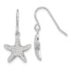Sterling Silver Cheryl M Rhodium-plated CZ Starfish Dangle Earrings