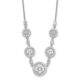Sterling Silver Cheryl M Rhodium-plated Fancy CZ Circles Necklace