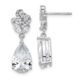 Sterling Silver Cheryl M Rhodium-plated Fancy CZ Post Dangle Earrings