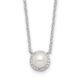 Sterling Silver Cheryl M Rhodium-plated CZ & FWC Pearl Necklace