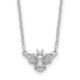 Sterling Silver Cheryl M Rhodium-plated CZ Bee Necklace