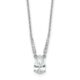 Sterling Silver Cheryl M Rhodium-plated Pear Shaped CZ Necklace