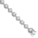 Sterling Silver Cheryl M Rhodium-plated Fancy Cushion CZ Bracelet