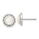 Sterling Silver Cheryl M Rhodium-plated Mother Of Pearl Post Earrings