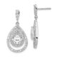 SS Cheryl M Rhodium-plated Double Pear CZ Post Dangle Earrings