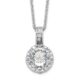 Sterling Silver Cheryl M Rhodium-plated 100-Facet CZ Necklace