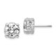Sterling Silver Cheryl M Rhodium-plated 8mm CZ Stud Earrings