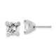 Sterling Silver Cheryl M Rhodium-plated 8mm CZ Stud Earrings
