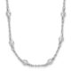 Sterling Silver Cheryl M Rhodium-plated CZ 42 Station Necklace