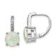 Sterling Silver Cheryl M Rh-pltd CZ & Lab Cr. Opal Leverback Earrings