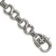 Stainless Steel Antiqued and Polished 8.5in Infinity Symbol Bracelet