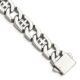 Stainless Steel Polished Crosses 8.5in Bracelet