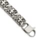 Stainless Steel Antiqued Polished and Textured 8.75in Crosses Bracelet