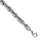 Stainless Steel Polished Oval Links 8in Bracelet