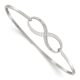 Stainless Steel Polished w/CZ Infinity Symbol Bangle