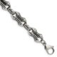Stainless Steel Antiqued and Polished Patterned 8.75in Bracelet