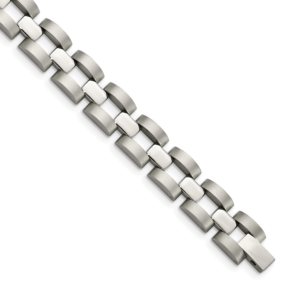 Stainless Steel Brushed and Polished 8.25in Bracelet