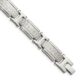 Stainless Steel Polished and Textured 8.5in Bracelet