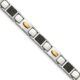 Stainless Steel Polished Yellow IP Black Carbon Fiber Inlay 9.25in Bracelet