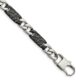 Stainless Steel Polished Black IP-plated 8.5in Link Bracelet