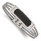 Stainless Steel Polished Black IP-plated .15ct tw. Diamond 7.75in Bracelet