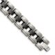 Stainless Steel Brushed and Polished w/Black Ceramic 8.5in Bracelet