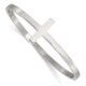 Stainless Steel Polished Cross Hinged Bangle