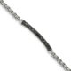 Stainless Steel Polished with Grey Wood 8.75in Bracelet