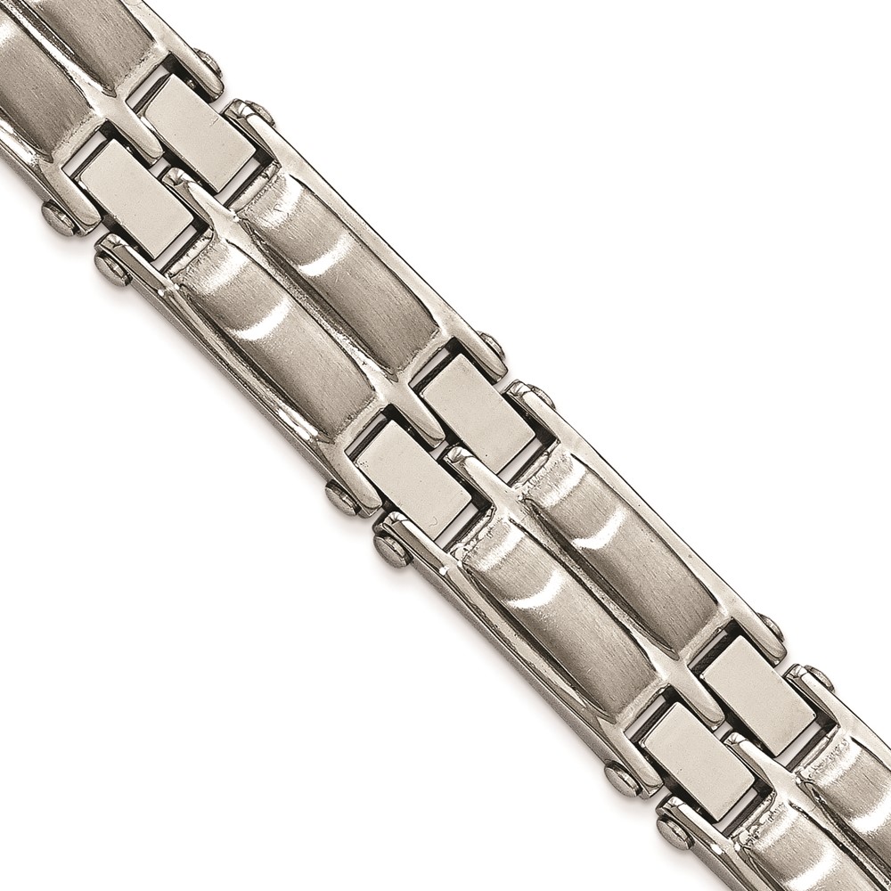 Stainless Steel Brushed and Polished 8.5in Bracelet