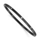Stainless Steel Polished Black IP-plated w/CZ Bangle