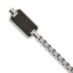 Stainless Steel Brushed & Polished Black Carbon Fiber Inlay 8.25in Bracelet