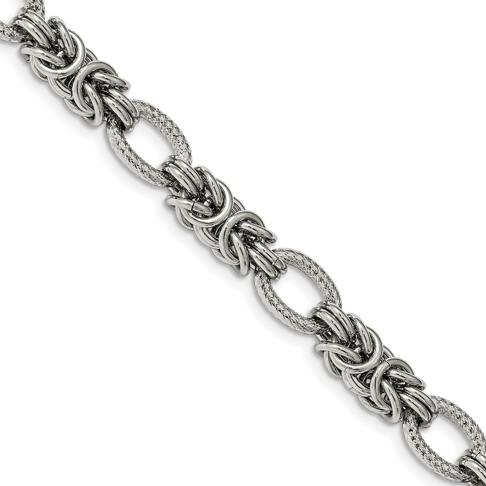 Stainless Steel Polished 8in w/1in ext. Bracelet