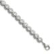 Stainless Steel Polished w/CZ 7in w/1in ext. Tennis Bracelet