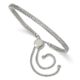 Stainless Steel Polished with CZ 2 Strand Adjustable Bracelet