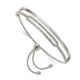 Stainless Steel Polished with Crystals from Swarovski Adjustable Bangle