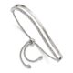 Stainless Steel Polished with Crystals from Swarovski Adjustable Bangle