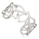 Stainless Steel Polished with Crystals from Swarovski Geometric Bangle