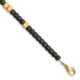 Stainless Steel Brushed Yellow IP w/Hematite 7in w/1.25in ext Bracelet